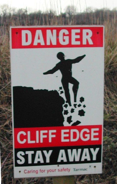 Disused Limestone Quarry - Warning sign