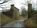 Remains of a railway bridge