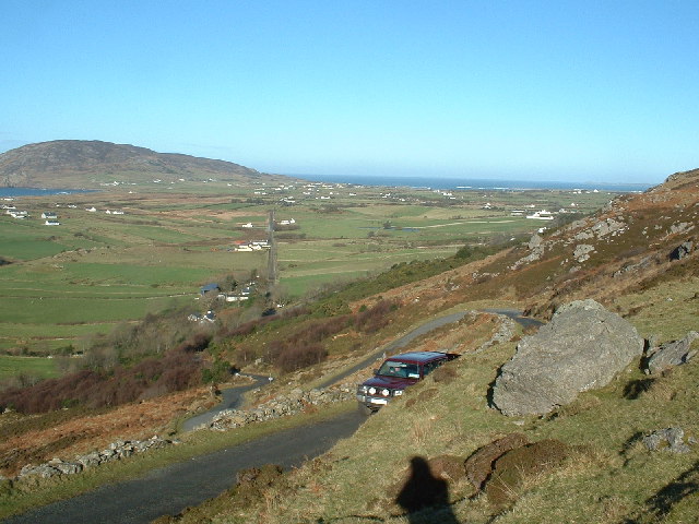 The hairpin bend on the road up to Mamore Gap