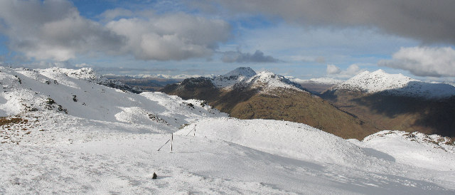 Northern panorama from E top of Stob a'Choin