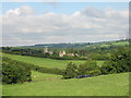 Farmland and church, Toller Porcorum