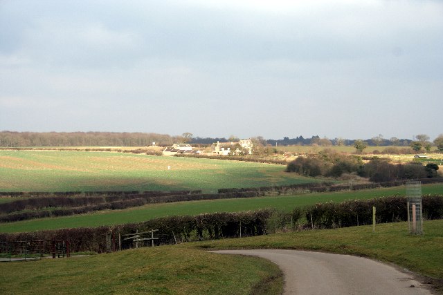 Lodge Farm and fields