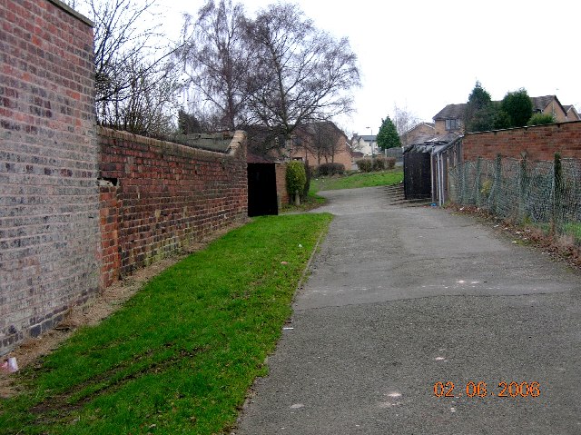 Alley behind Billam Street in Eckington.