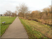 SP0682 : Cycle path along the River Rea by Phil Champion