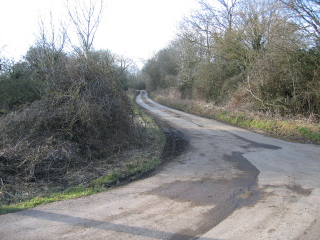 Wickwater Lane from Wickwater Farm near Cerney Wick
