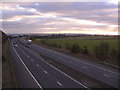 Looking south down M73 from Commonhead Road