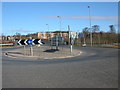 Roundabout looking north to the A74.