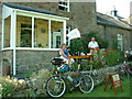 NY9393 : Cyclist's cafe in Elsdon by Oliver Dixon