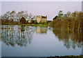 Wharton Court surrounded by flood water