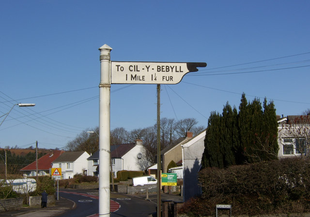 Signpost at Rhos, near Pontardawe