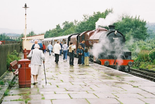 Steam locomotive at Rawtenstall, Lancashire