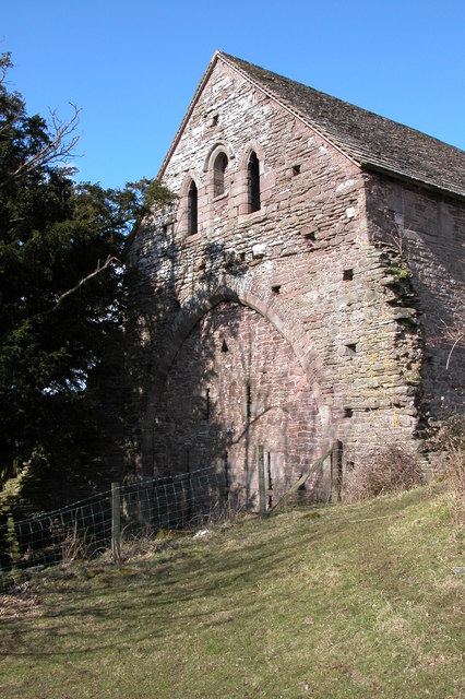 End wall of a barn, Llanthony Priory