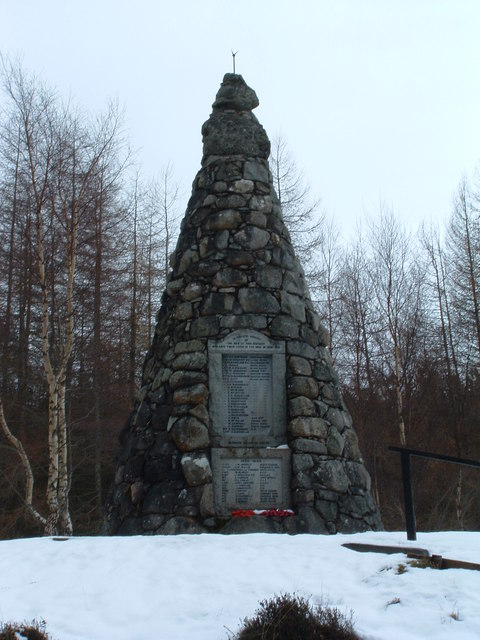 War Memorial Overlooking Loch Rannoch
