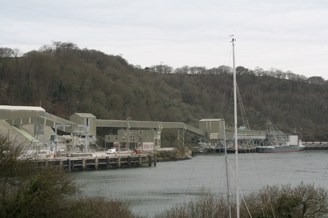 Fowey: China clay jetties and quays