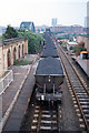 Coal train approaching the Wearmouth Rail Bridge, Sunderland, 1994