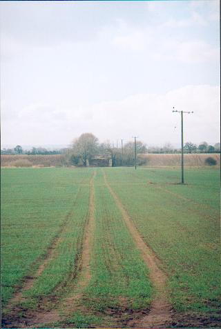 Remains of old rail track near Catton.