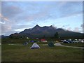 NG4830 : Sligachan campsite and Black Cuillin by Alexander Strachan