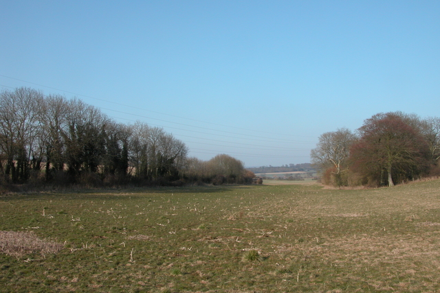 Looking North East from the end of Honey Lane.
