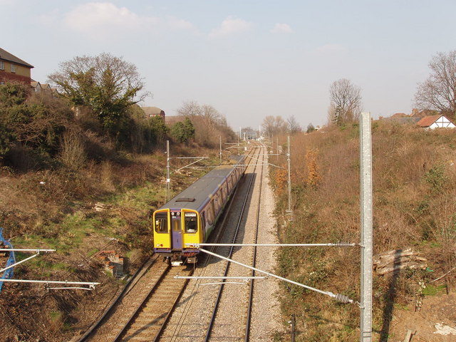 North London line railway from Western Avenue, Acton