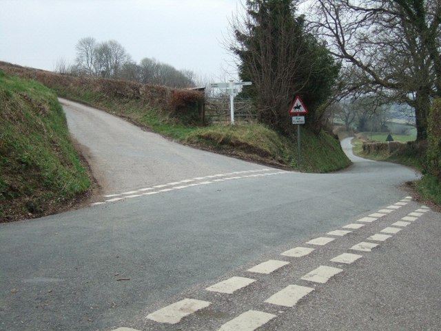 Crossroads near Willesleigh Farm