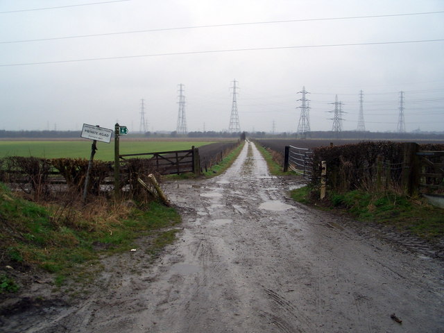 Road & public footpath to the Ribble