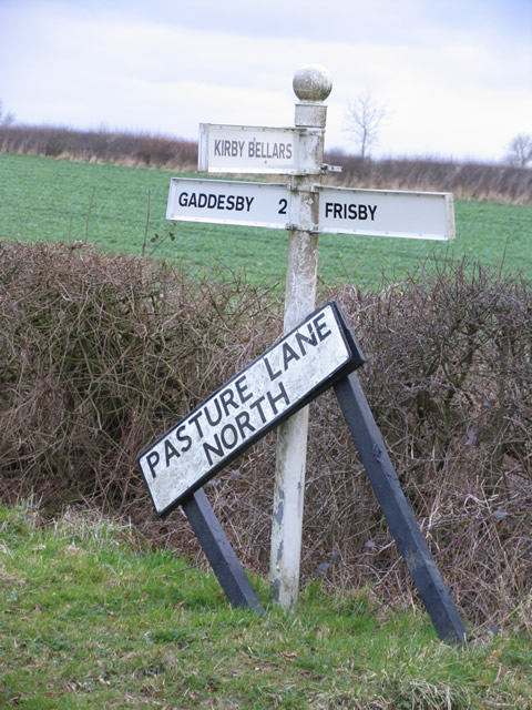 Sign post on  Pasture Lane North