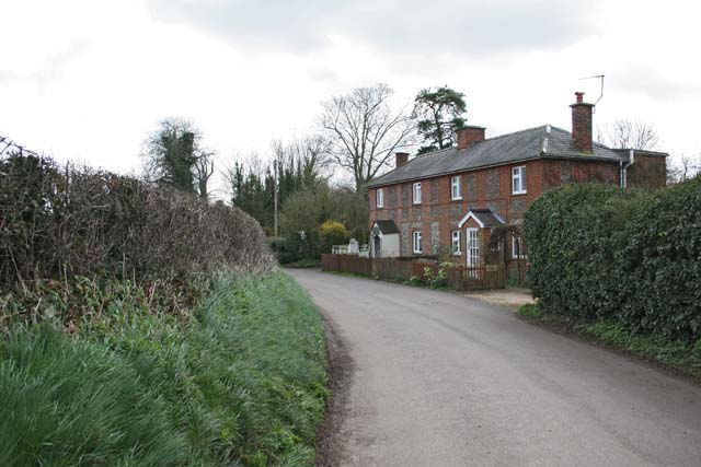 Houses on the north side of Grateley village