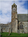 NS8330 : St Brides Church Clock Tower, Douglas by Kevin Rae
