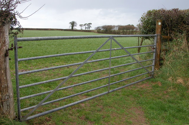 Gate on footpath near Lapford