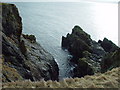 HU5460 : Stack of Long Geo, Clett Head, Whalsay, Shetland by John Dally