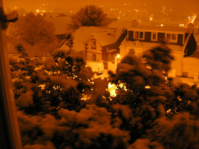 Royal Crescent, Dunoon, during blizzard