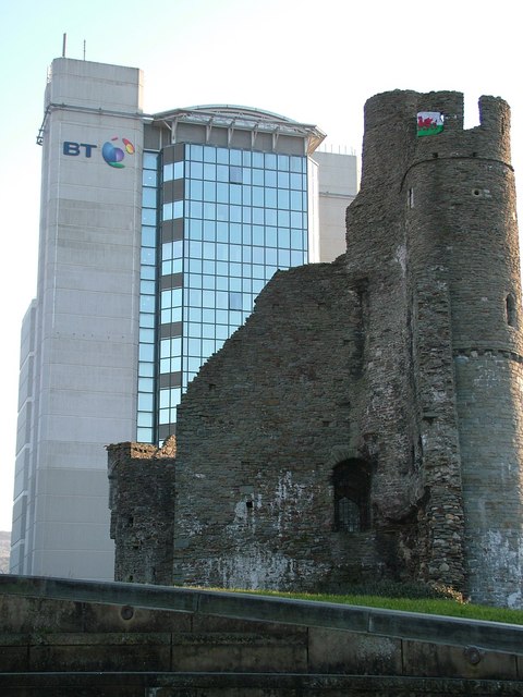 BT Tower and Swansea Castle