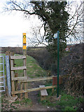 SK6724 : Stile in Old Dalby, Leicestershire by Kate Jewell