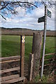 Stile and footpath signs, Clehonger