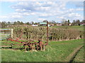 Old plough at Mayhall Farm