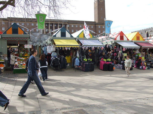 Norwich market place by Tony Grant
