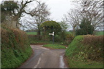 ST2432 : Road Junction by Adrian and Janet Quantock