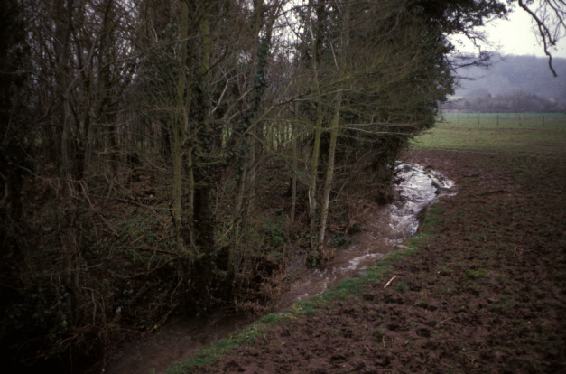 Concrete-lined stream, Lower Llanmellin