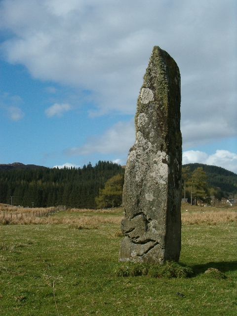 Standing stone in the evening sun