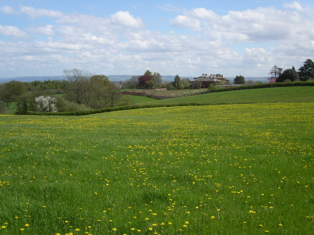 Farmland above the river Severn