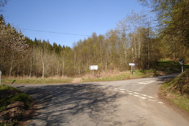 Road junction for Glen Isla or Glenshee
