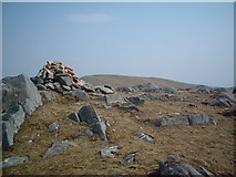 NN3164 : Beinn a' Bhric cairn, Leum Uilleim in the background by Chris Wimbush