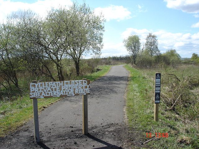 Welcoming sign on National Cycle route (Not)