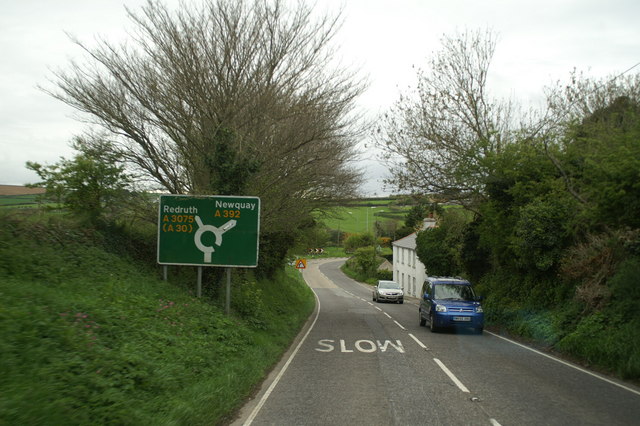 A392 junction with the A3075