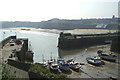 Inside view of Newquay harbour at low tide (1)