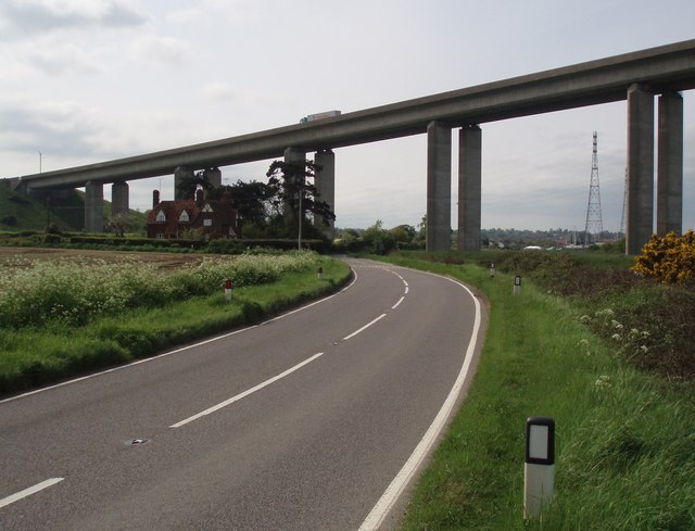 West end of the Orwell Bridge
