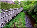 Footpath and stream parallel to Brookside Road, Brockenhurst