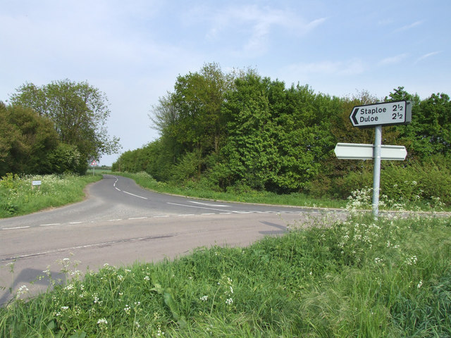 The road to Duloe and Staploe.