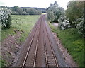 Railway through the Cheshire countryside