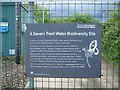 SP2244 : Sign on sewage works gate by David Stowell
